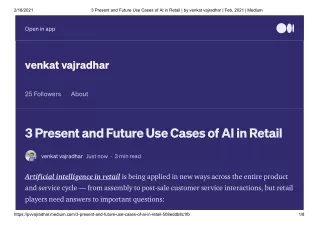 3 Present and Future Use Cases of AI in Retail