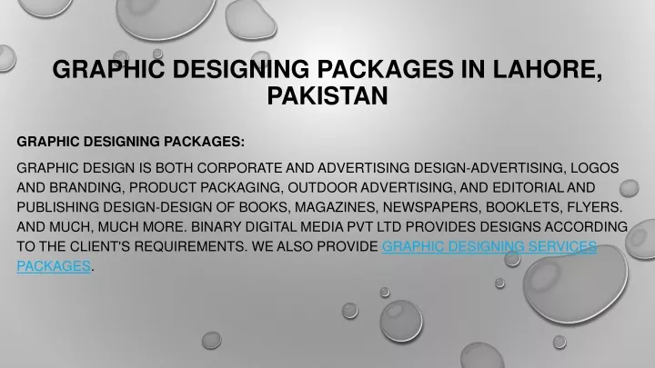 graphic designing packages in lahore pakistan