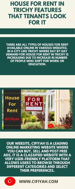 house for rent in trichy features that tenants