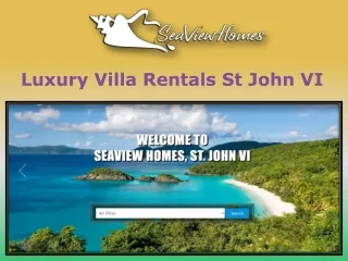 Luxury Villa Rentals St John VI
