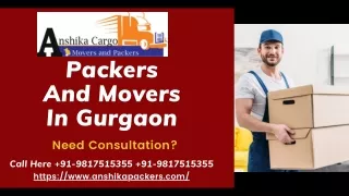 91-9817515355 Professional Packers Movers in Gurgaon