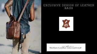 Exclusive Leather Bag Designes