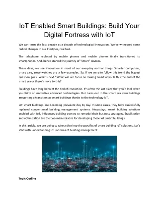 iot enabled smart buildings build your digital