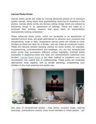 canvas photo prints