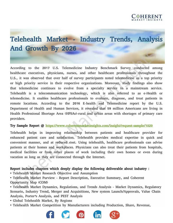 telehealth market industry trends analysis