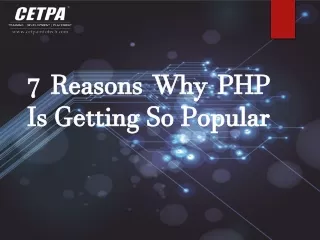 7 reasons why php is getting so popular