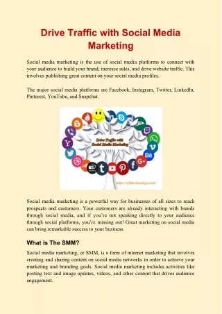 Drive Traffic with Social Media Marketing