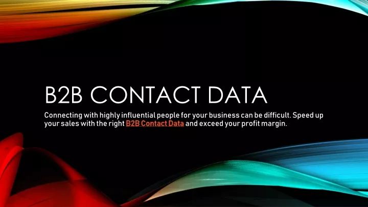 b2b contact data