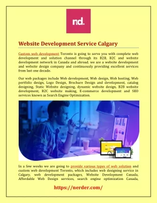 website development service calgary