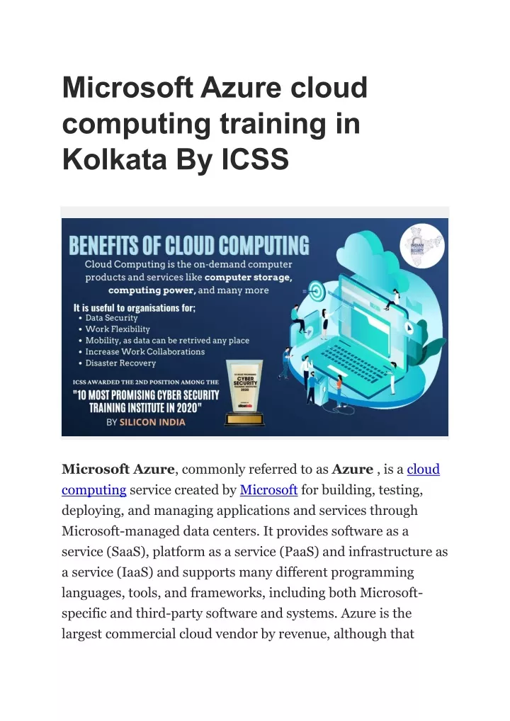 microsoft azure cloud computing training