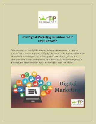 How Digital Marketing Has Advanced in Last 10 Years?