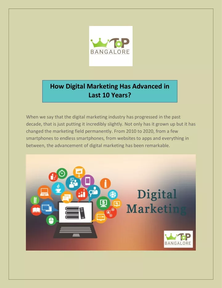 how digital marketing has advanced in last