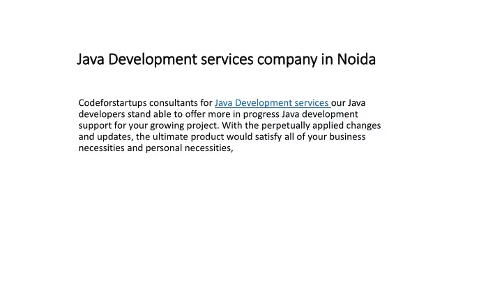 java development services company in noida