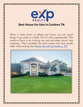 Best House for Sale in Cordova TN