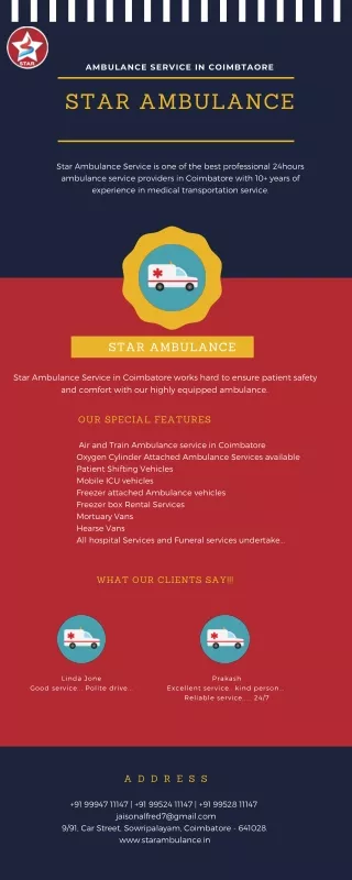 Ambulance Service in Coimbatore | 24 Hours Private Ambulance Service