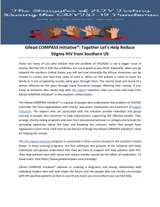 gilead compass initiative together let s help