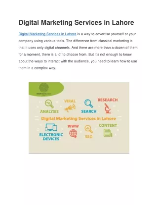 digital marketing services in lahore