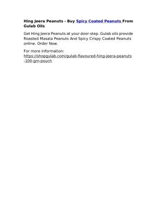 hing jeera peanuts buy spicy coated peanuts from