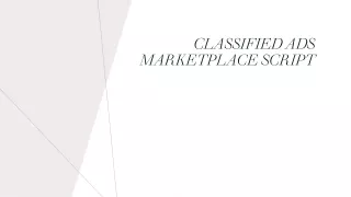Classified Ads Marketplace Script