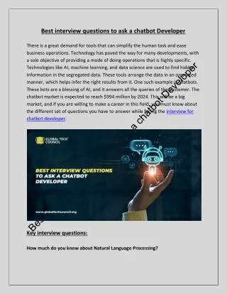 best interview questions to ask a chatbot