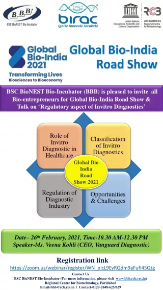 global bio india road show