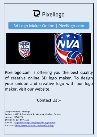 3d Logo Maker Online | Pixellogo.com