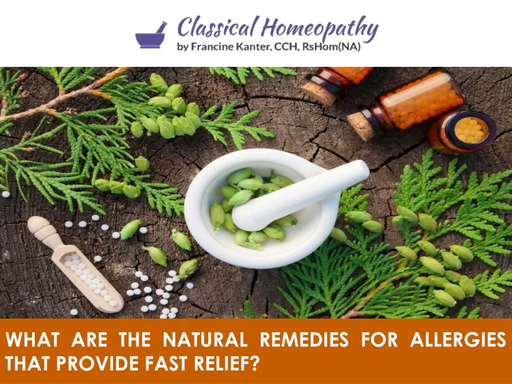 what are the natural remedies for allergies that