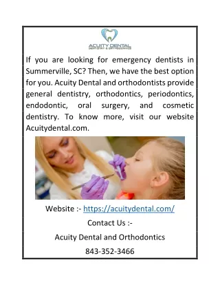 Professional Dentist in Goose Creek | Acuity Dental