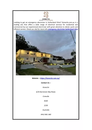 looking to get an emergency electrician