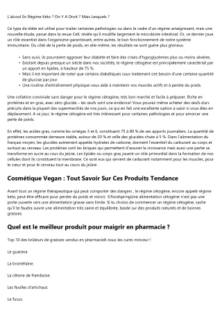 Regime Keto Pour Debutant