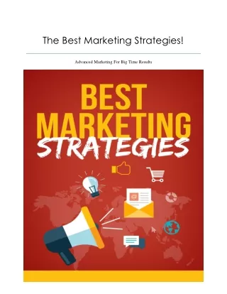 Best Marketing Strategies