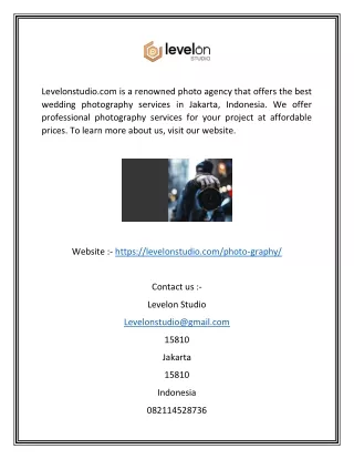 Photo Agency in Jakarta | Levelonstudio.com