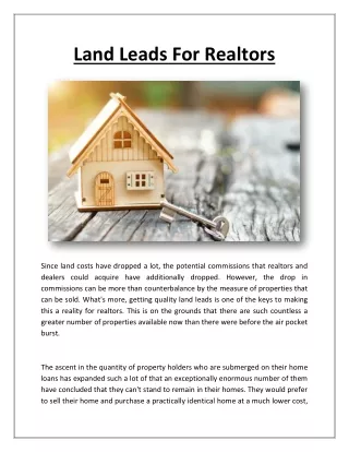land leads for realtors