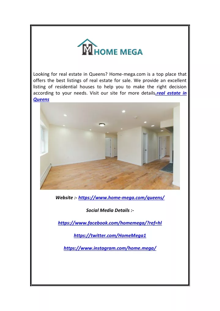 looking for real estate in queens home mega