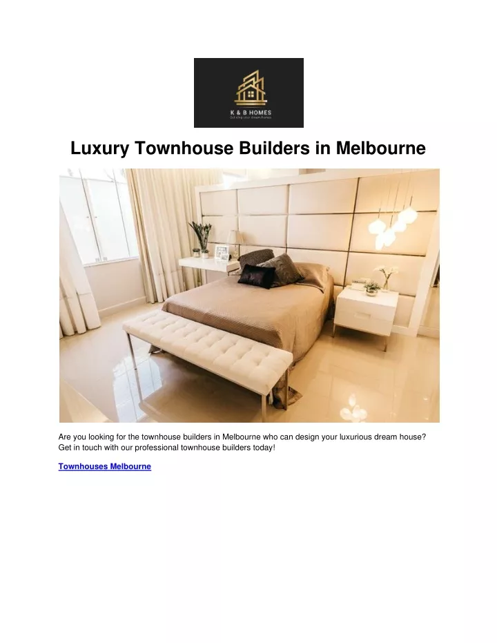 luxury townhouse builders in melbourne