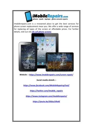 imobilerepairs com is a renowned place