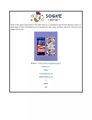 Buy Women's Socks Online in USA | Sockz.co