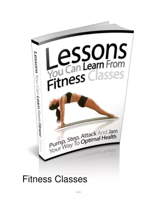 Lessons Learn From Fitness Classes
