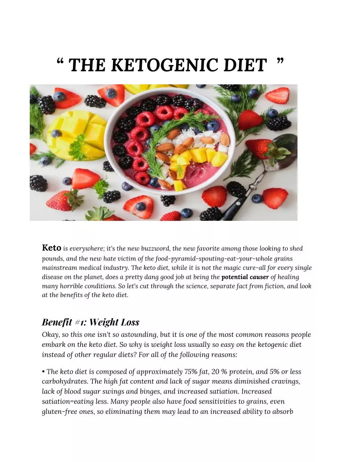 PPT - The Ketogenic Diet For Beginners PowerPoint Presentation, Free ...