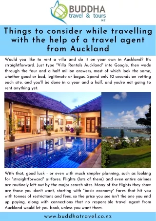 Things To Consider While Travelling With The Help Of A Travel Agent From Auckland