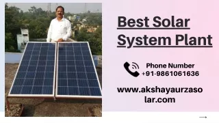 919861061636 Best solar system plant