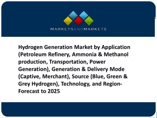 hydrogen generation market by application