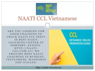 NAATI CCL Vietnamese