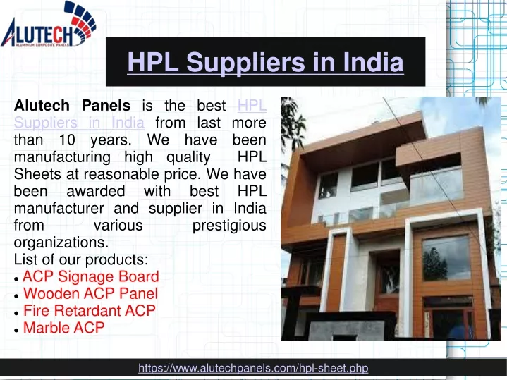 hpl suppliers in india
