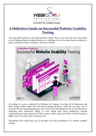 a definitive guide on successful website
