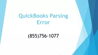 quickbooks parsing error