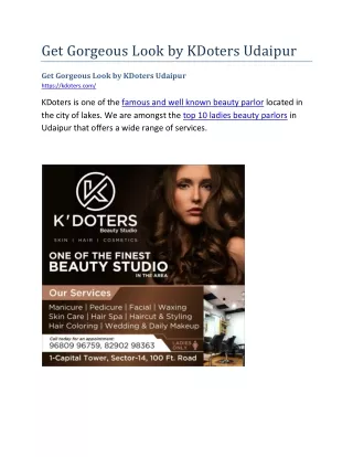 get gorgeous look by kdoters udaipur