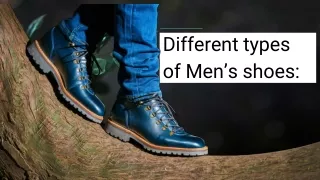 Different Types Of Men's Shoes.