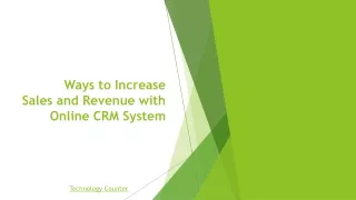Ways To Increase Sales And Revenue With Online CRM System