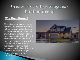 Mortgage near Greater Toronto – Radiant Group
